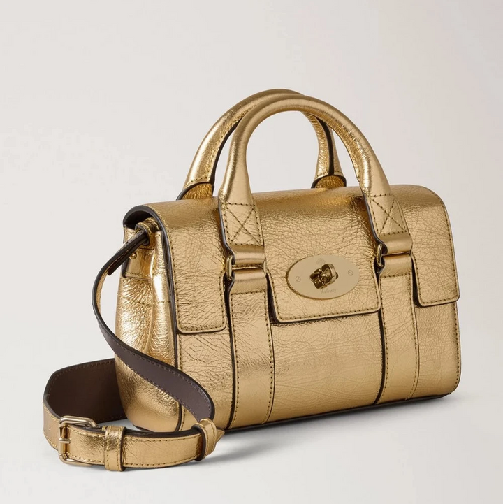 Mulberry Mini-erfgoed Bayswater Metallic Somerset-goud