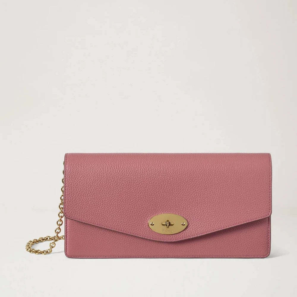 Mulberry Darley Clutch Small Classic Grain Roze Scrumpy 