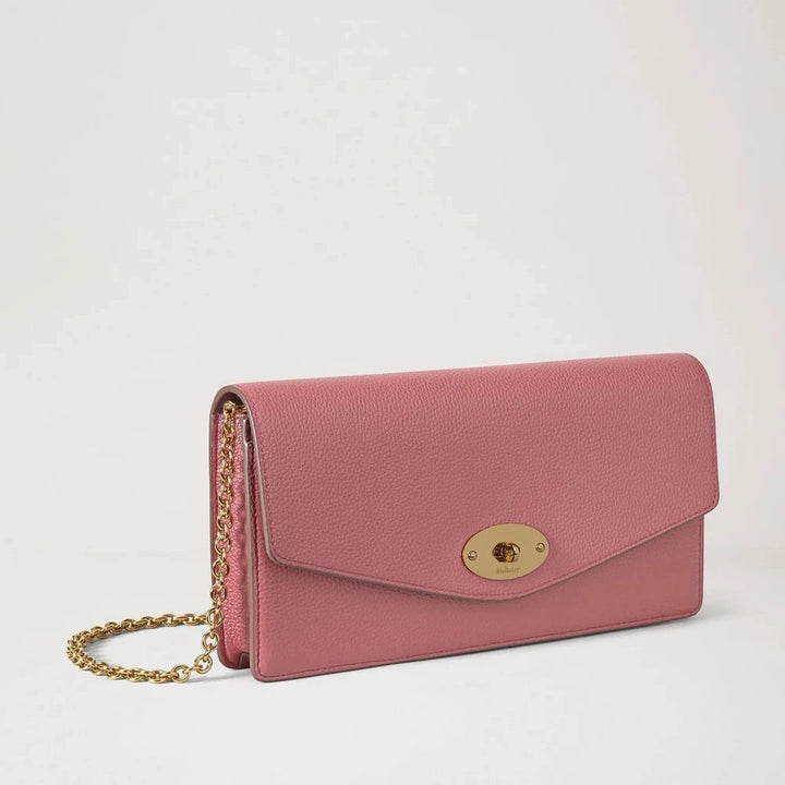 Mulberry Darley Clutch Small Classic Grain Roze Scrumpy 