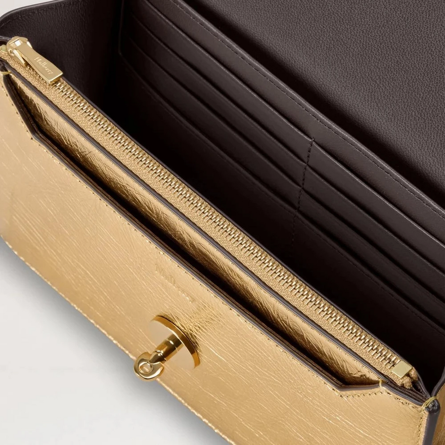 Mulberry Klein Darley Gekreukeld metallic Somerset goud