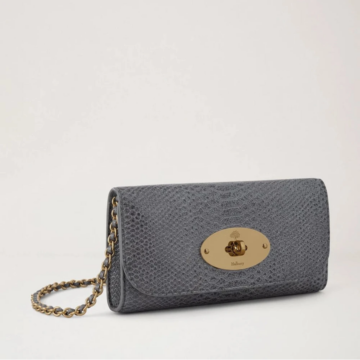 Mulberry Lily Chain Wallet Foggy Grey Waxed Snake Print – productafbeelding 2
