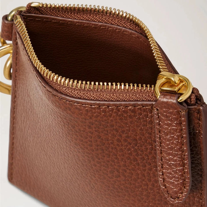 Mulberry Clip Zipped Creditcardetui Eiken Tweekleurig Small Classic Grain 