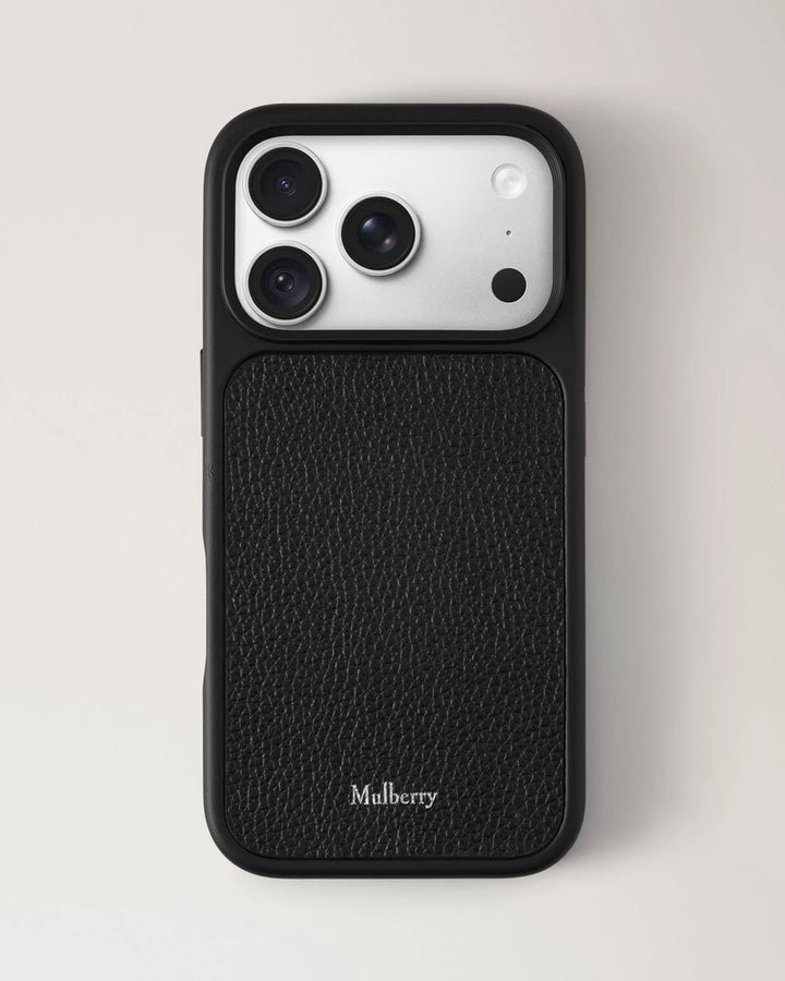 Mulberry iPhone 18 Case Zwart Small Classic Grain – RL9115/205A100