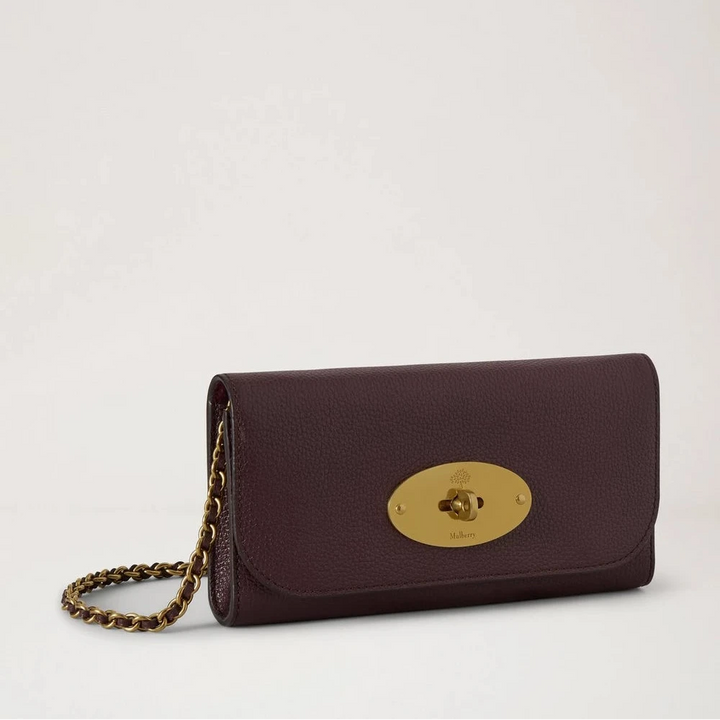 Mulberry Lily Chain Wallet Oxblood Small Classic Grain – productafbeelding 2