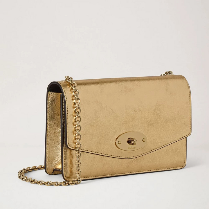Mulberry Small Darley Somerset Gold Metallic Leather – productafbeelding 2