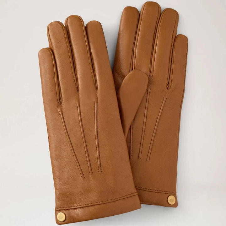 Mulberry Zachte nappaleren handschoenen Oak – VG4108/192G110-001