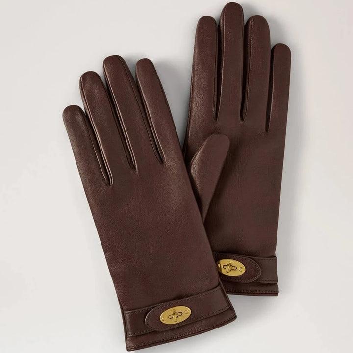 Mulberry Darley Handschoenen Nappa Leer Ebony 
