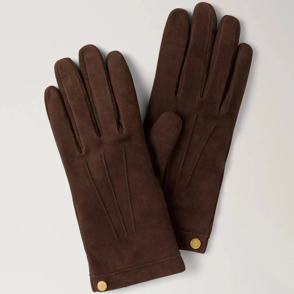Mulberry Darley Zachte suède handschoenen Ebony 