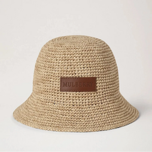 Mulberry Raffia bucket- en zonnehoeden 