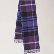 Mulberry Kleine Check sjaal van merinowol Lilac & Amethyst 