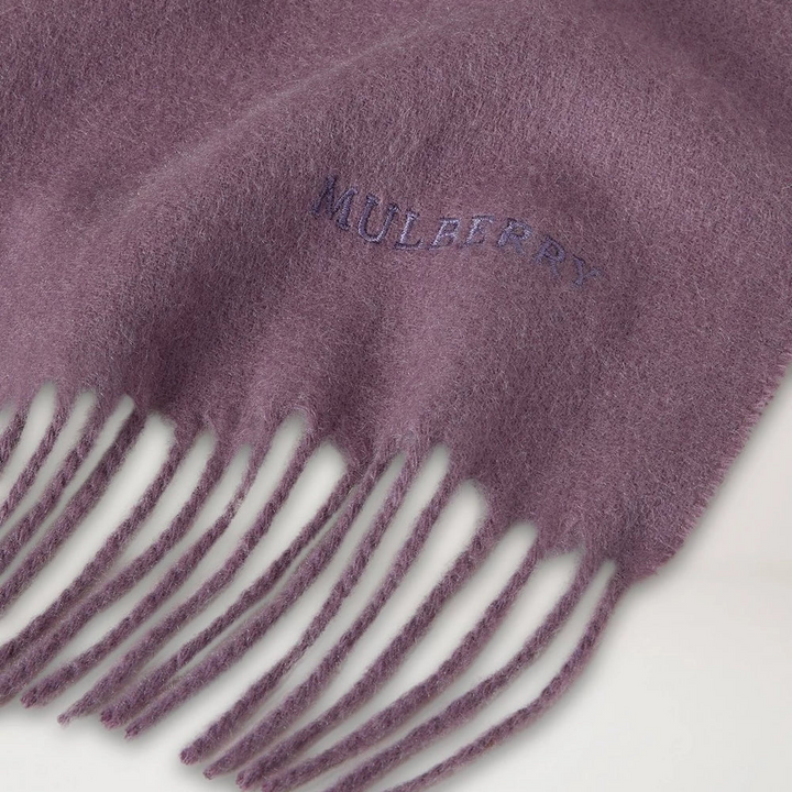 Mulberry Cashmere Scarf Dusky Mauve Cashmere Wool – productafbeelding 2