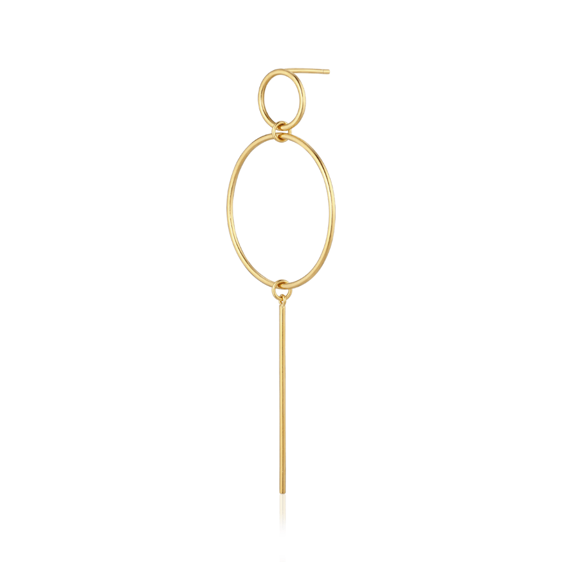 Alura Grace 4 enkele oorbel met ringen en hanger