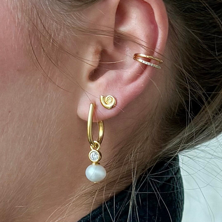 Alura Copenhagen Grace Ear Cuff – Vergulde ear cuff met zirkonia 