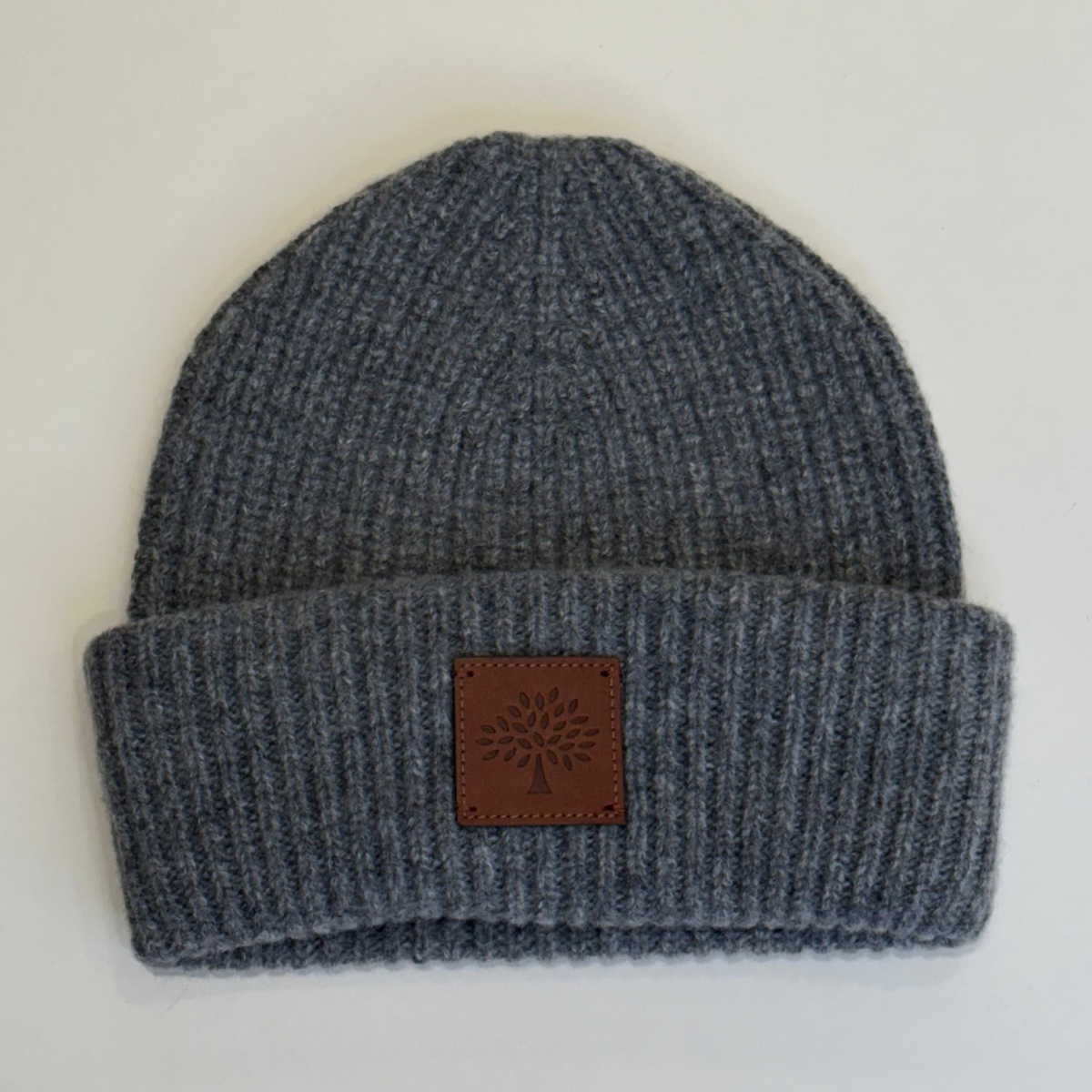 Mulberry Solid Wool Beanie Dark Grey