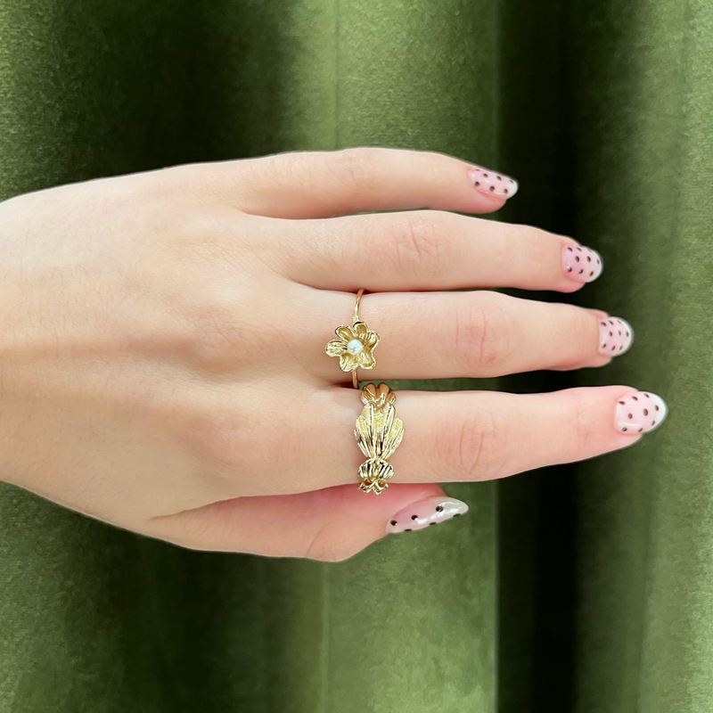 Mads Z Pearlily 14kt Guld Ring m. Perle