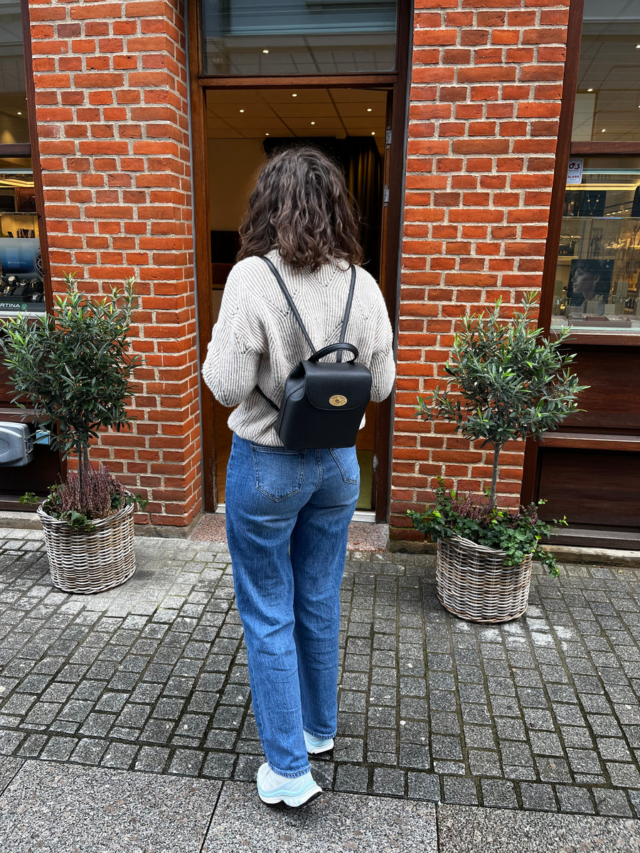 Mulberry Mini Bayswater Backpack Small Classic Grain Black