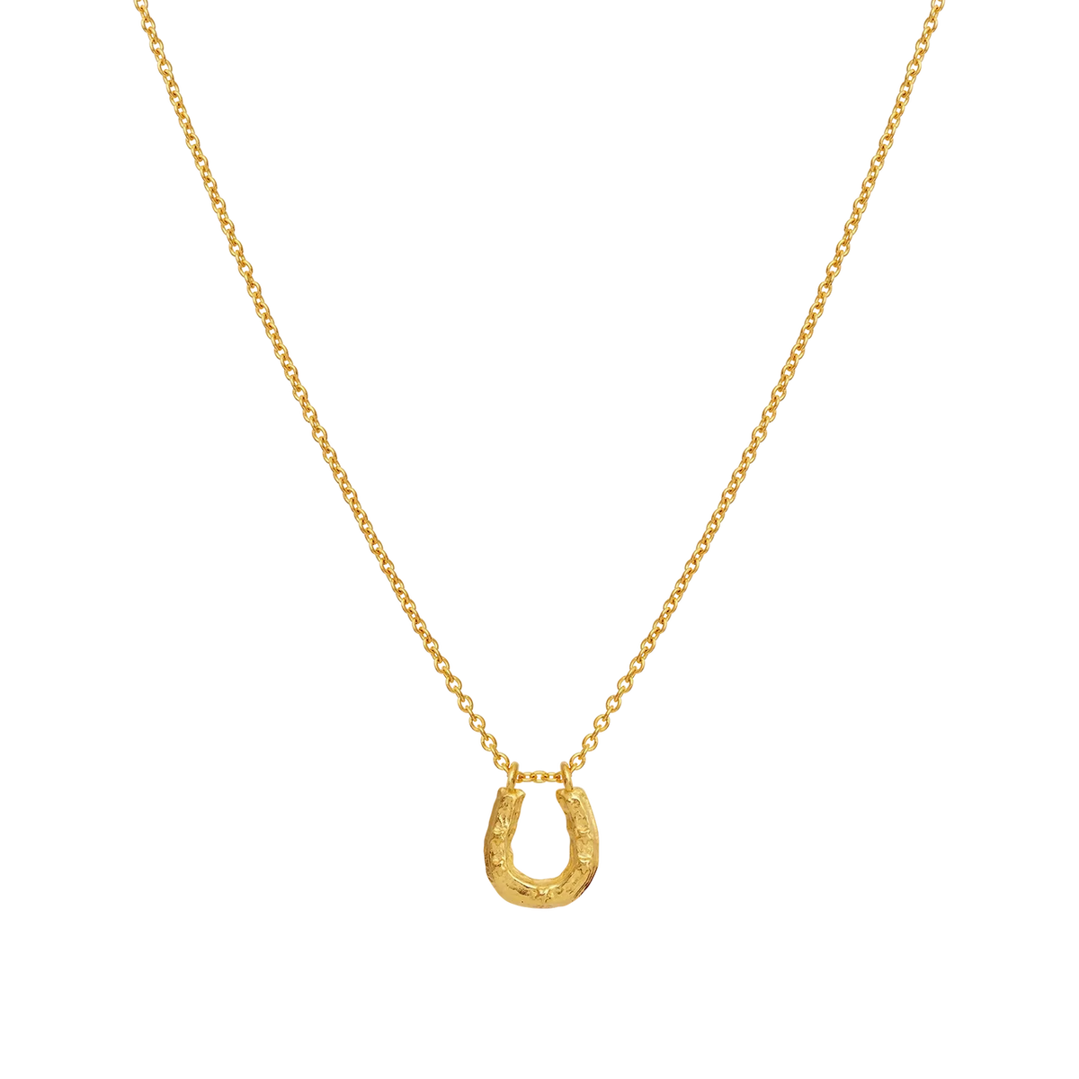 Maanesten Jolly vergulde ketting met hoefijzer 