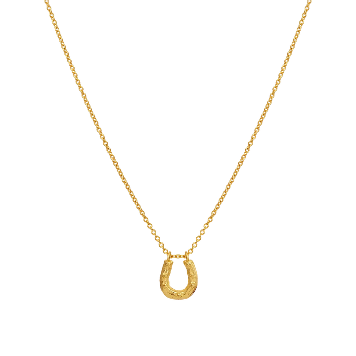 Maanesten Jolly vergulde ketting met hoefijzer 
