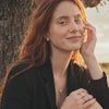 Mads Z Zilveren Fleur-ring met 14 kt goud en 0,012 ct W.Si 