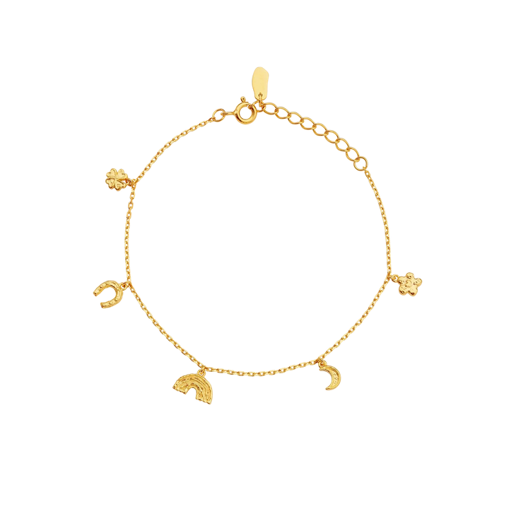 Maanesten Lucky Charm vergulde armband 