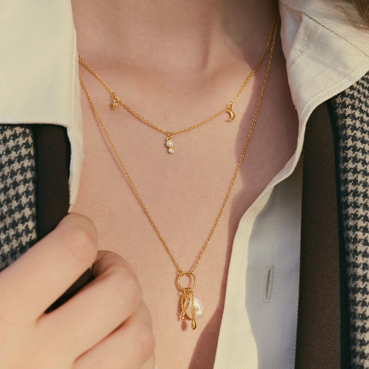 Maanesten Emily vergulde ketting 