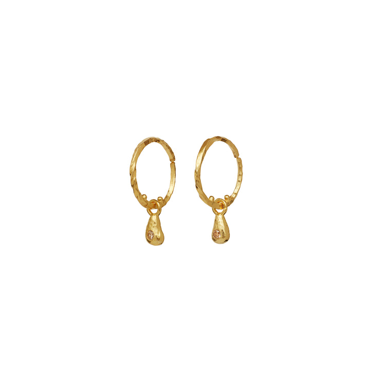Moonstone Millie Earrings - 18kt Gold Plated Sterling Silver