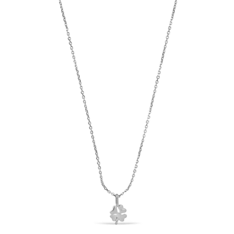 Enamel Four Leaf Clover Halskæde I Sølv