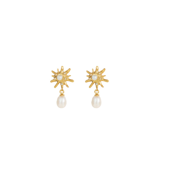Vincent rhea gilded pearl earrings