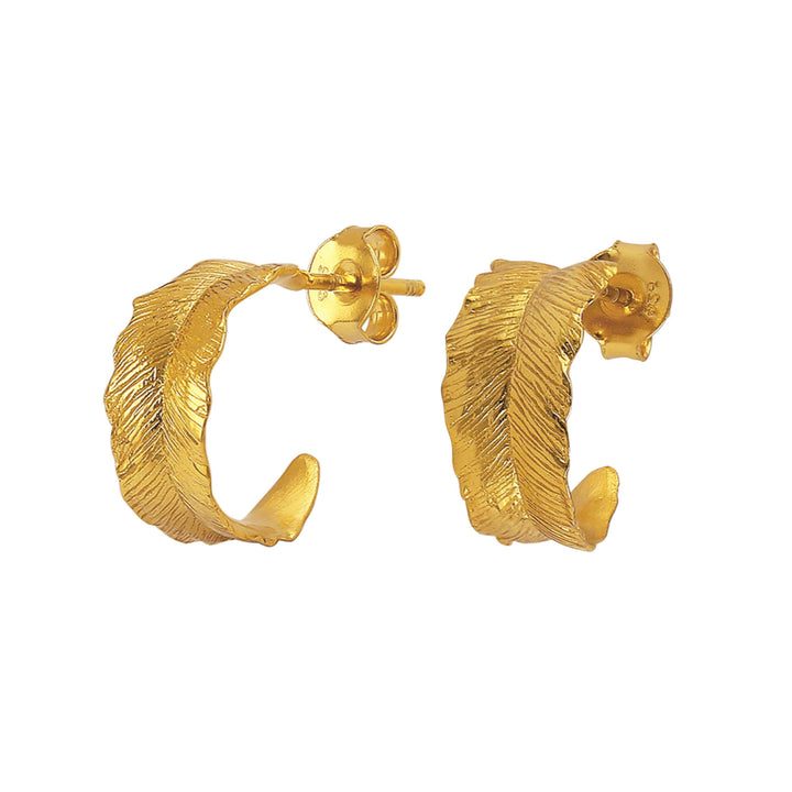 Hultquist Leaf Creools - Verguld sterling zilver