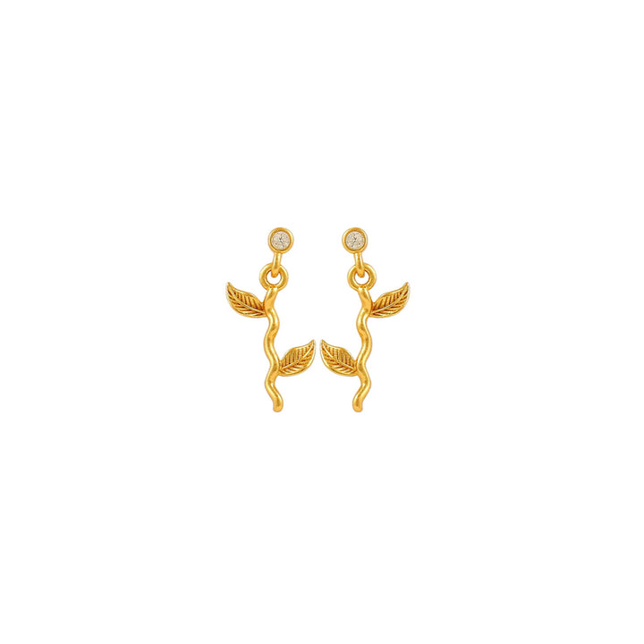 Hultquist Goudsbloem Petite Oorbellen - Verguld zilver