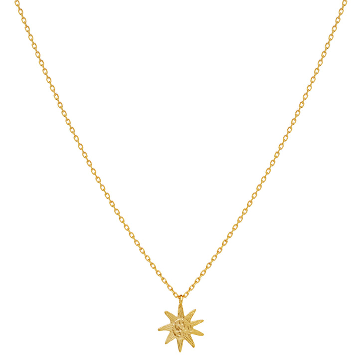 Maanesten Soleima Necklace Gold Plated Silver w. Sun Pendant