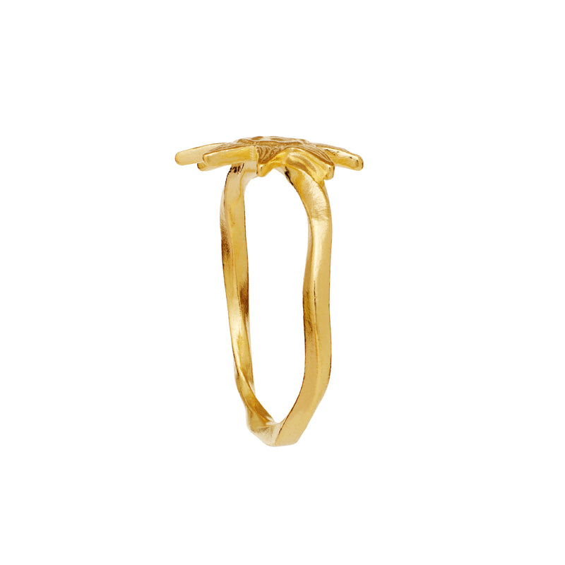 Maanesten Sonja Ring Gold Plated Silver - Sun Ring