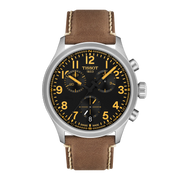 TISSOT CHRONO L 42 MM – BEIGE LEREN BAND / ZWARTE WIJZERPLAAT