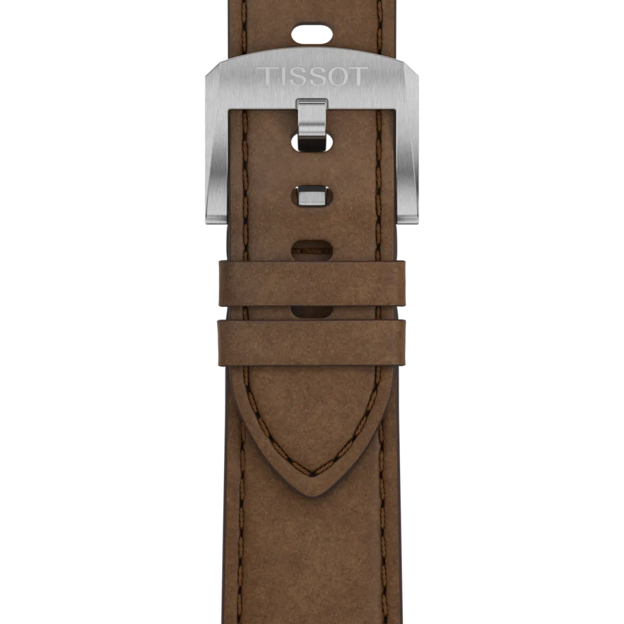 TISSOT PRC 100 SOLAR QUARTZ 39MM BROWN LEATHER STRAP
