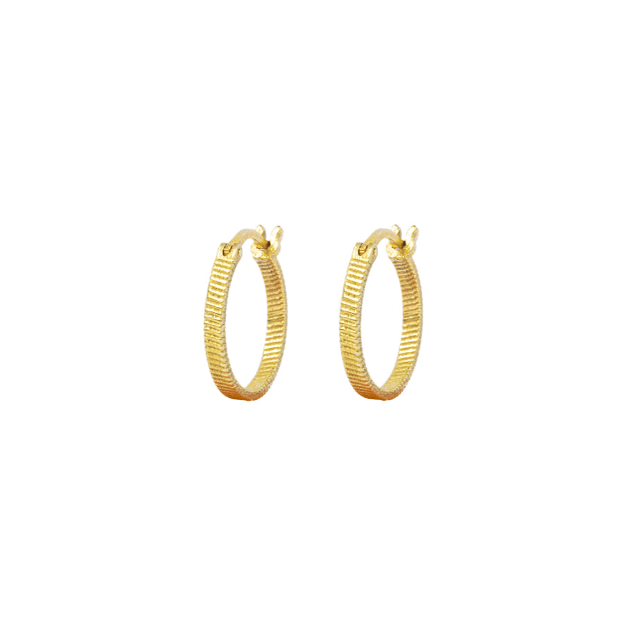 Vincent Fortune Teller Creol Gold plated earrings Medium 16mm