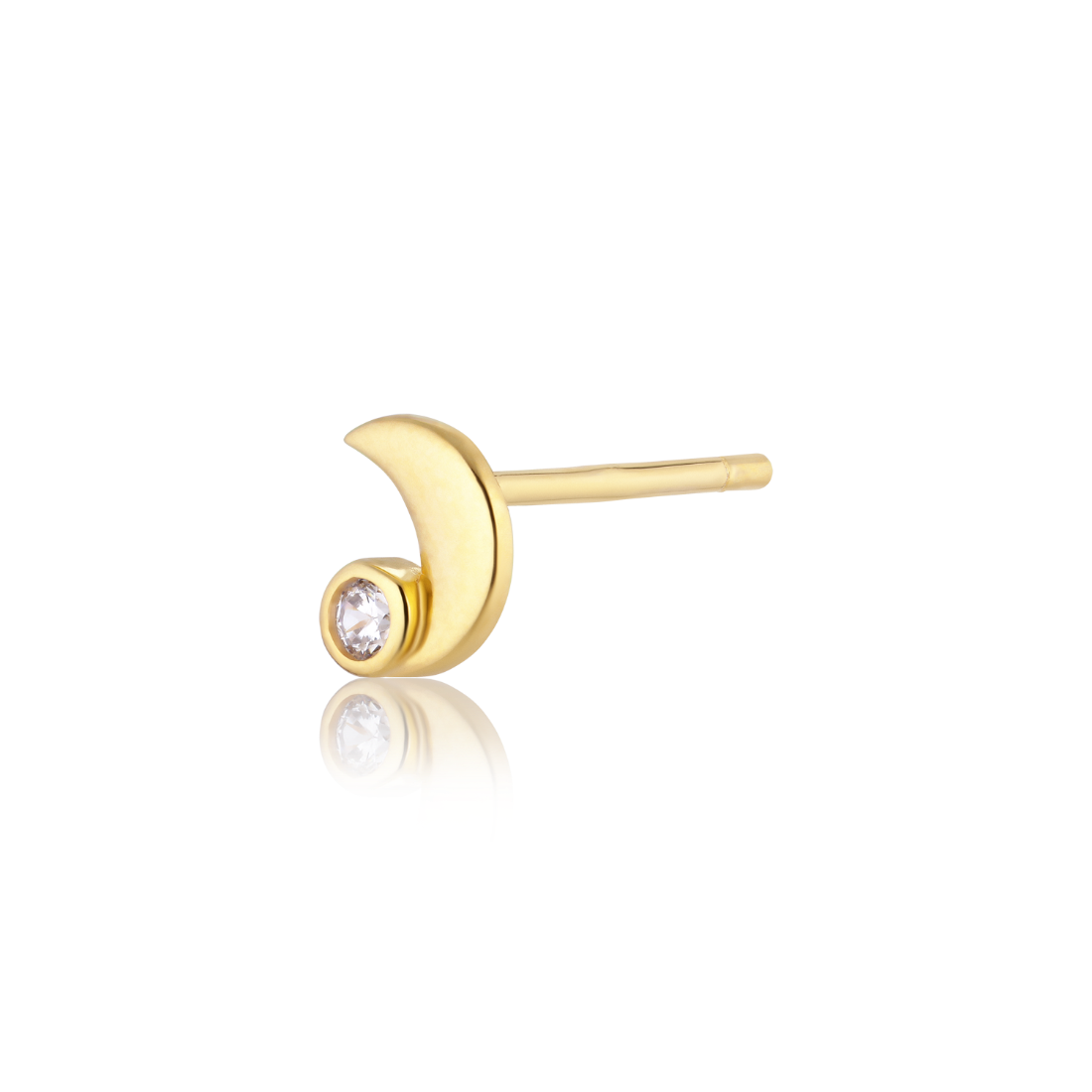 Alura Venus Enkele Maan Oorbellen met Zirkonia