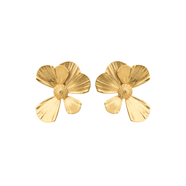 Vincent wildflower ample earrings gilded