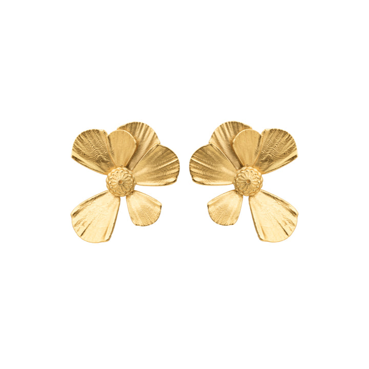 Vincent wildflower ample earrings gilded