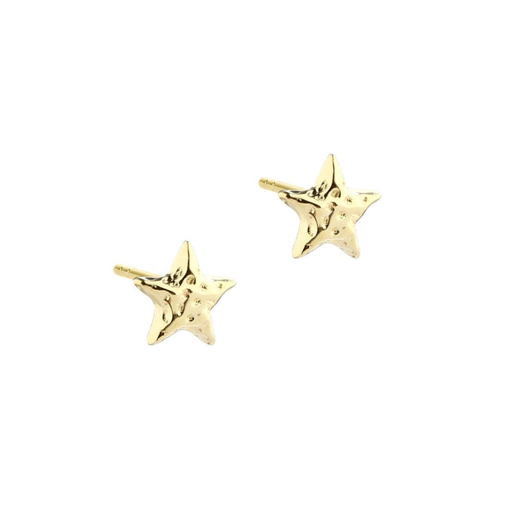 Aqua Dulce Astra Star Stud Earrings Gold Plated toont een paar gouden stervormige oorknopjes, model 5912-5912-1.