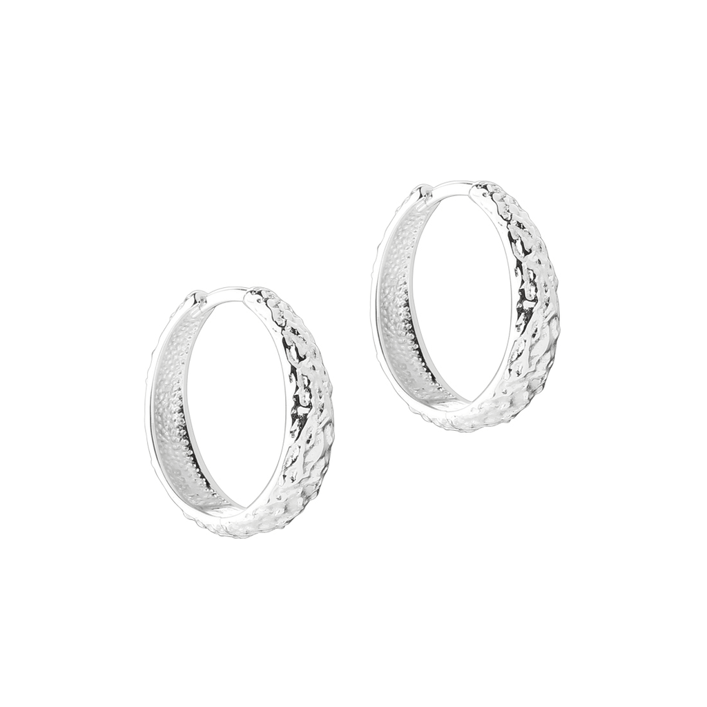 Aqua Dulce Cappa Large Hoop i Sølv - Øreringe - 6239