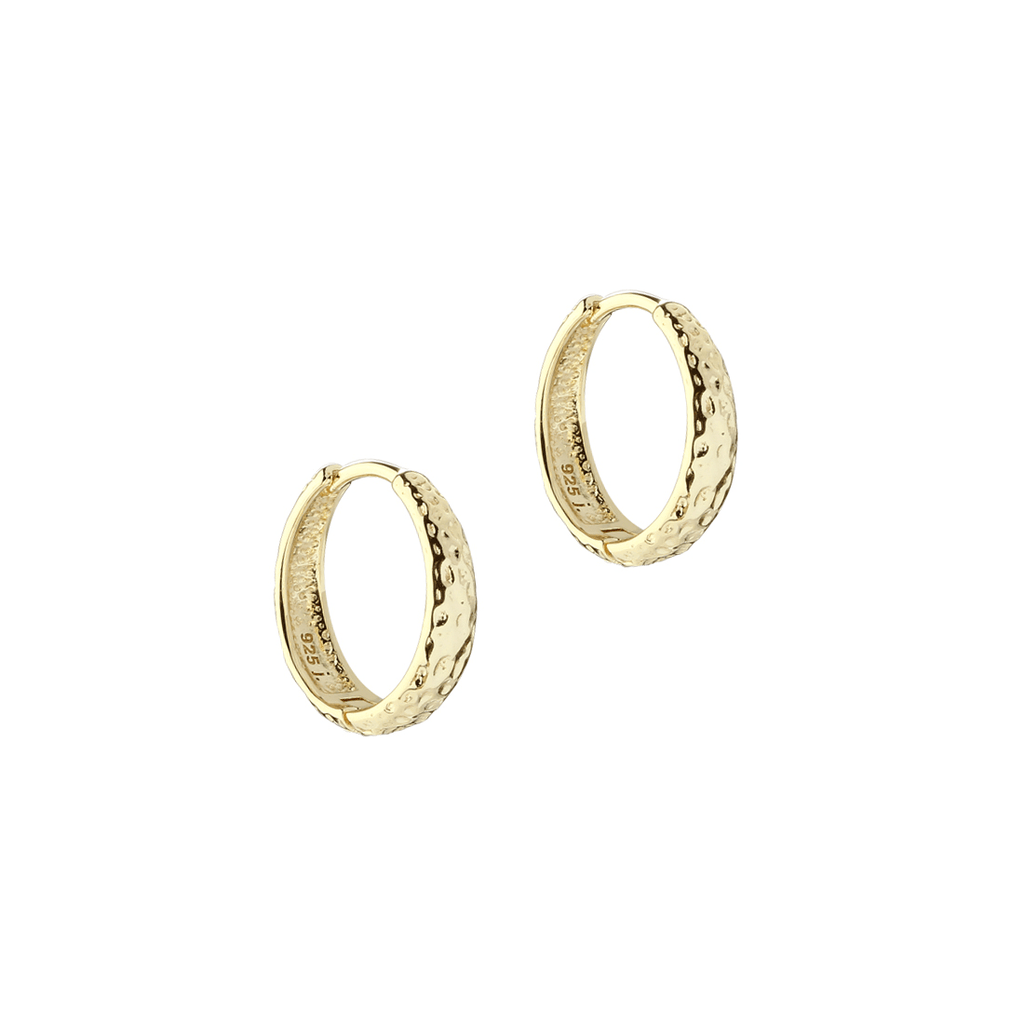 Aqua Dulce Cappa Medium Hoop i Forgyldt Sølv - Øreringe - 6238