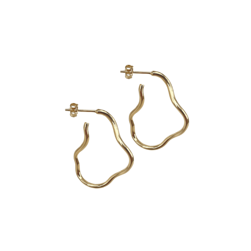 Aqua Dulce Curly Hoop Forgyldt - Øreringe - 5718