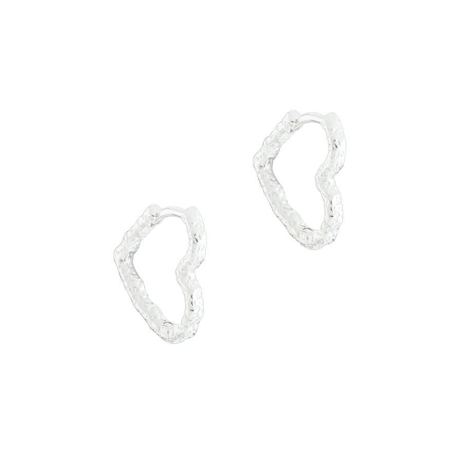 Aqua Dulce Love Me Heart Hoop Sølv - 5933 - Øreringe - 5933