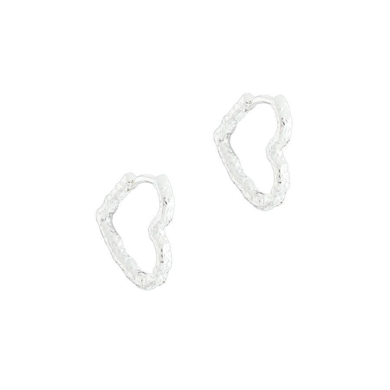 Aqua Dulce Love Me Heart Hoop Sølv - 5933 - Øreringe - 5933