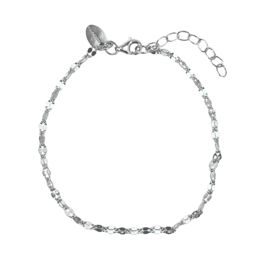 Aqua Dulce Marisol armband zilver, eenvoudige en elegante schakelarmband met verstelbare sluiting. Model 5733-1