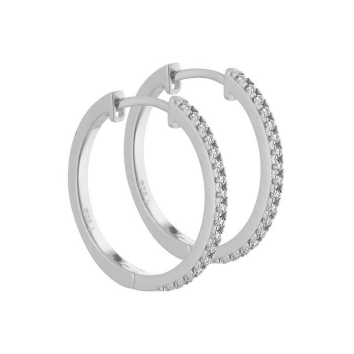 Aqua Dulce Raya Creole 925 Silver, elegante creolen in zilver met heldere stenen, model 4547-4547-1.