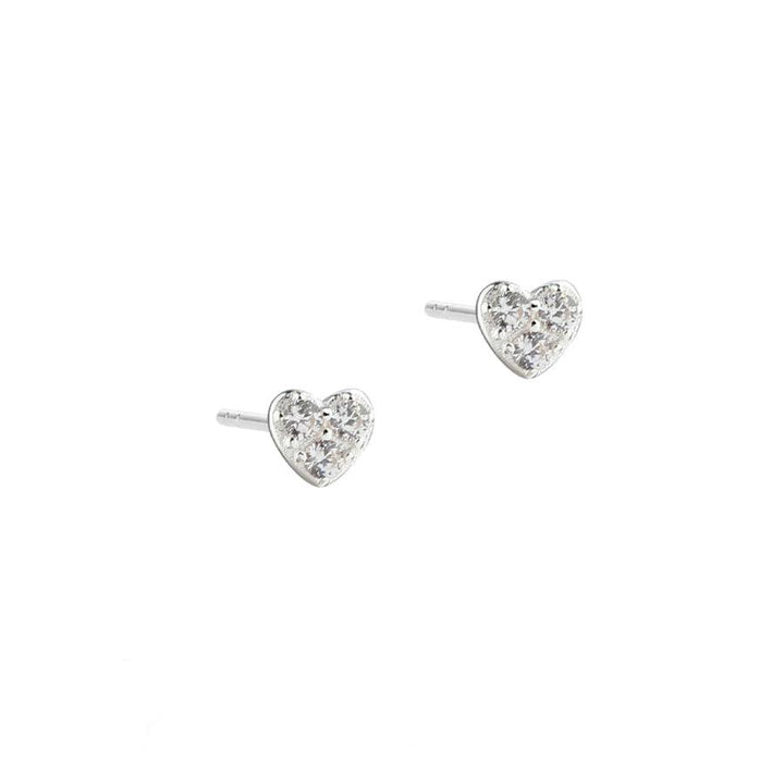 Aqua Dulce Tiny Heart Ørestikker Sølv - Øreringe - 5681