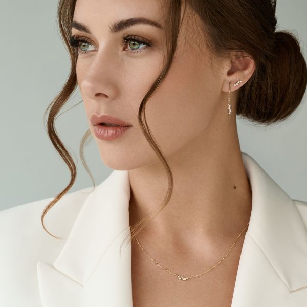 Nuran Aura Halsketting 14 kt. Goud met 0,10 ct. Diamant – productafbeelding 2