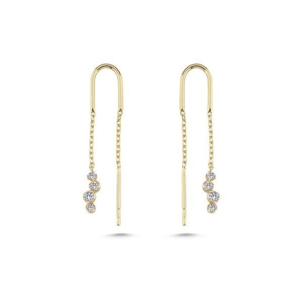 Nuran Aura Oorbellen 14 kt. Goud m. Diamanten – Ø2621-016RG