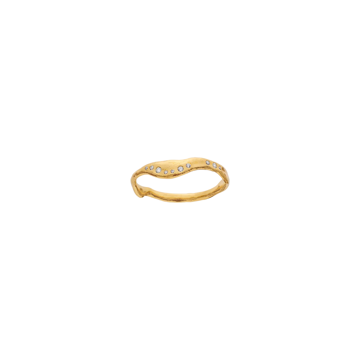 Maanesten Aurea vergulde ring m. witte zirkonia – 4958A-001